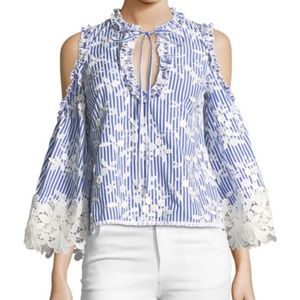 Alexis Blue & White Striped Clair Top